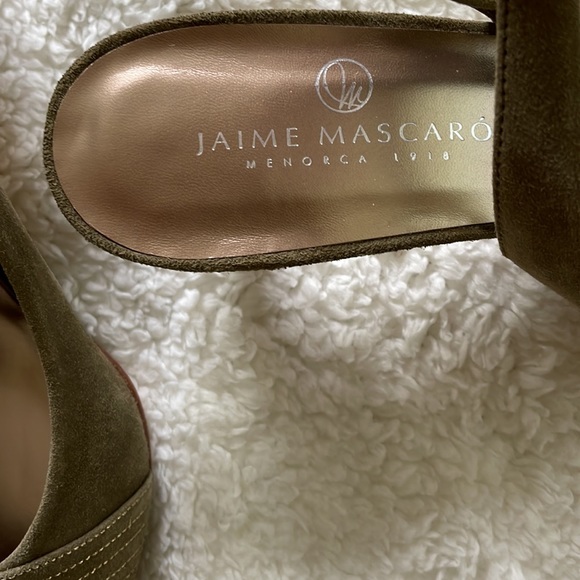 Jaime Mascaro Suede Angelia Neit Heels in Green/Brown Size-EU 41/USA 10 NWT - Picture 6 of 14